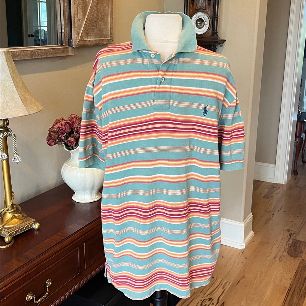 Polo Ralph Lauren Striped Green Multicolor Short Sleeve